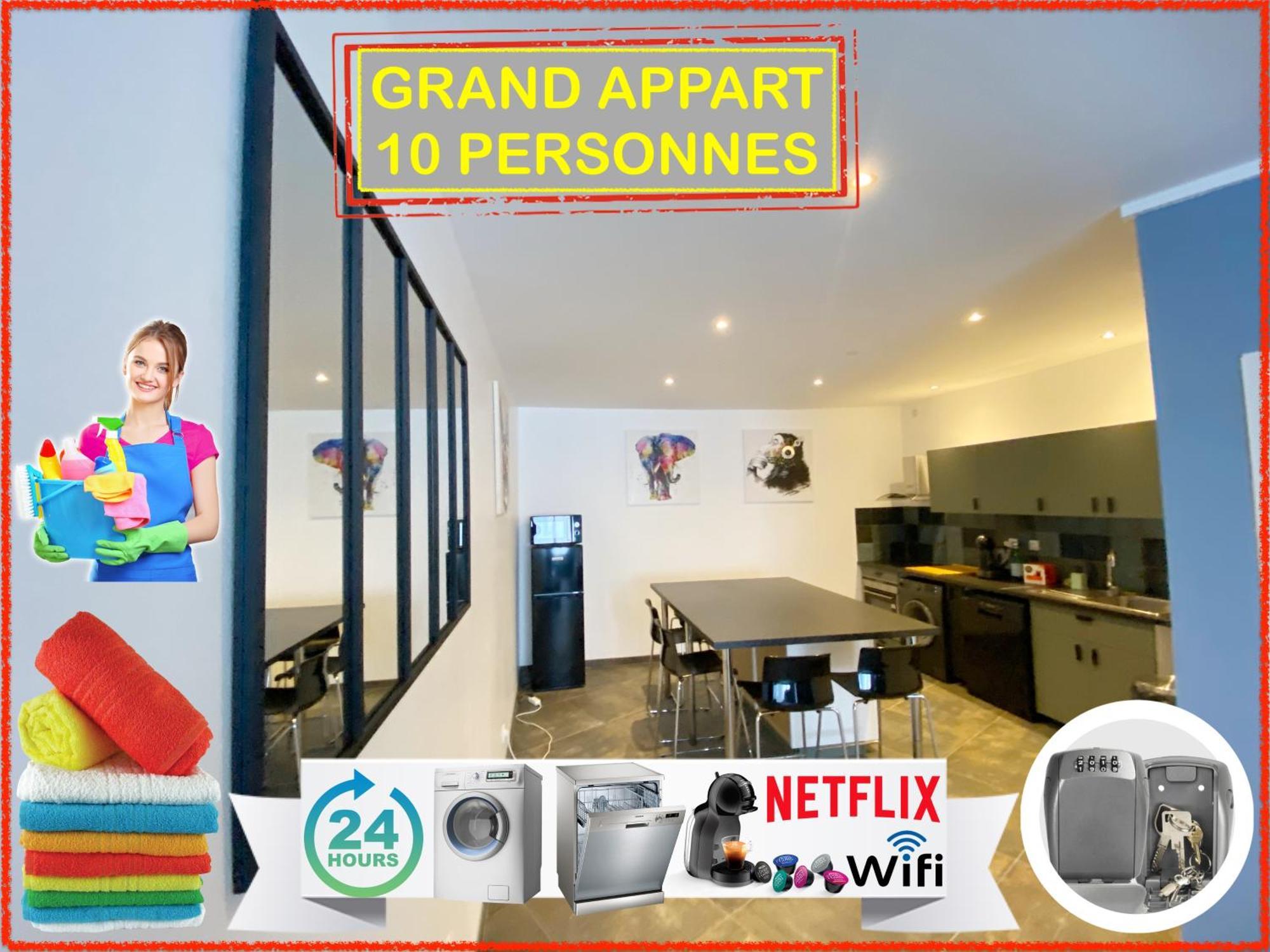 021 Chic & Cosy Grand Appart 84M2 Hypercentre Wifi Smart Tv Netflix Saint-Etienne  Buitenkant foto